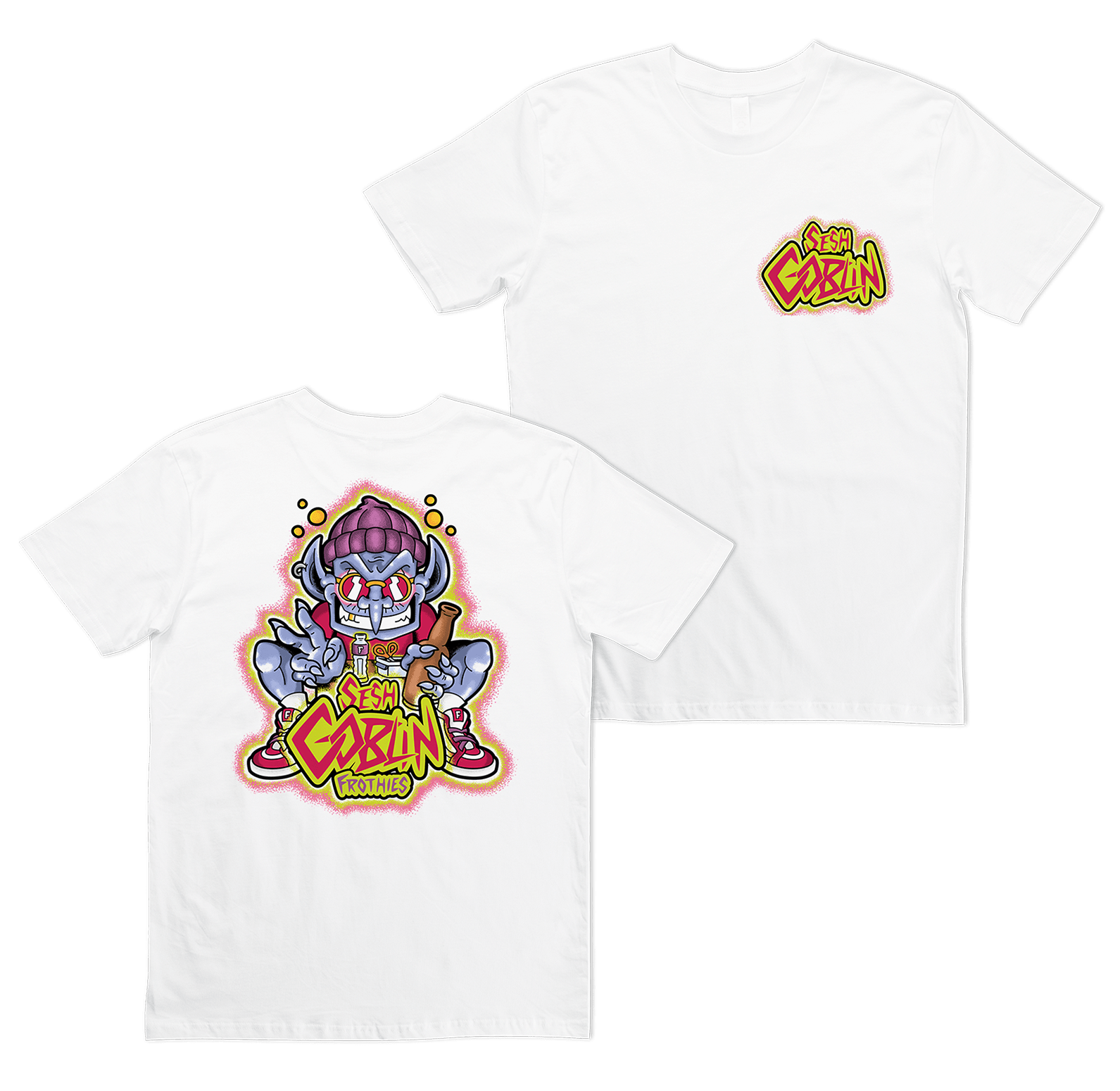 Sesh Goblin Tee White T-Shirt Frothies