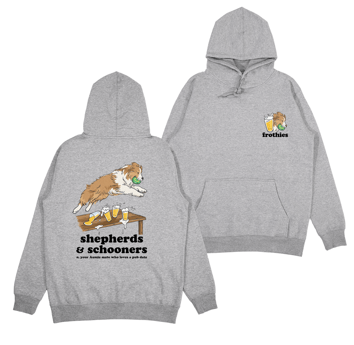 Shepherds & Schooners Hoodie Grey Hoodie Frothies