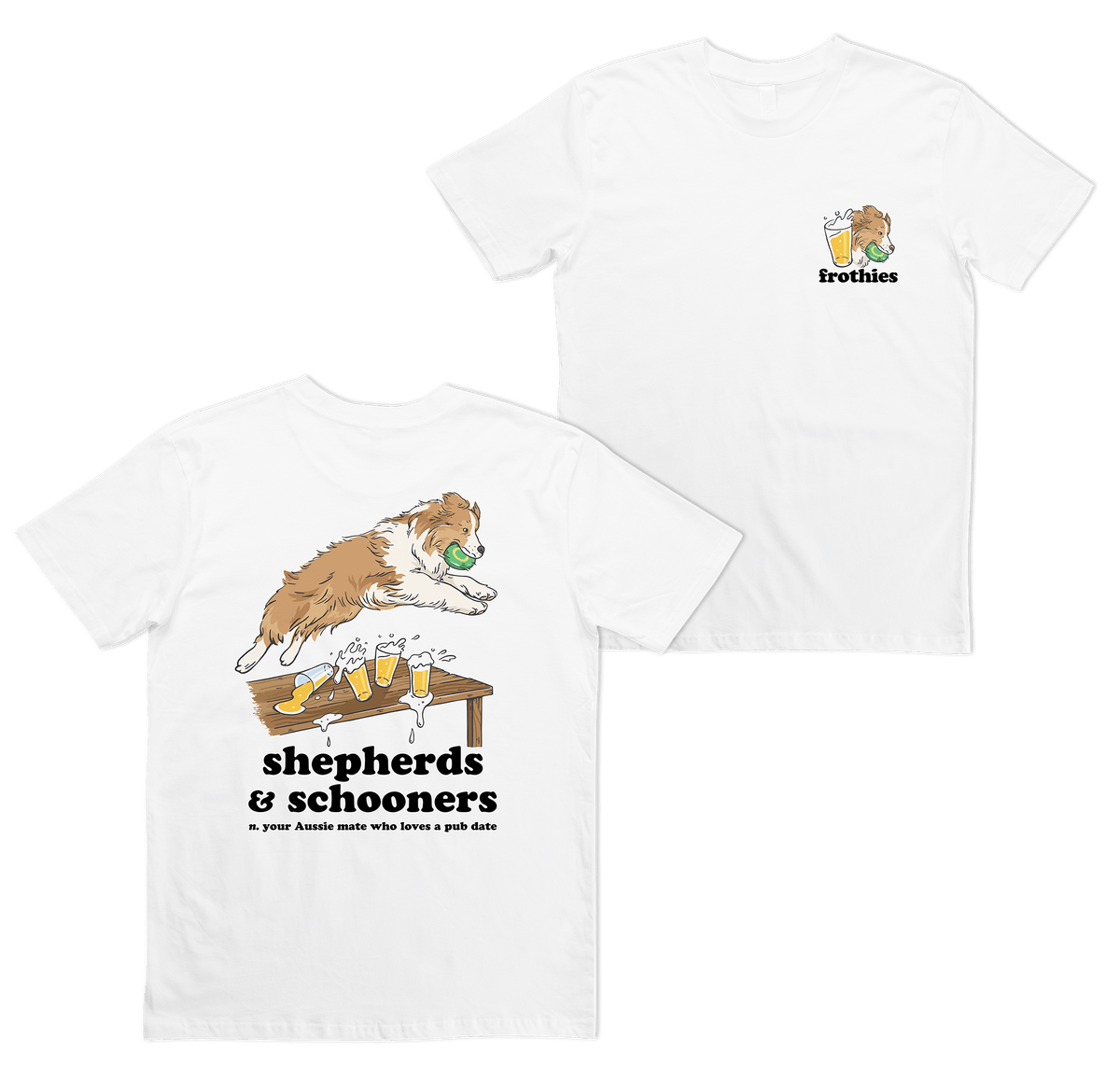 Shepherds & Schooners Tee White T-Shirt Frothies