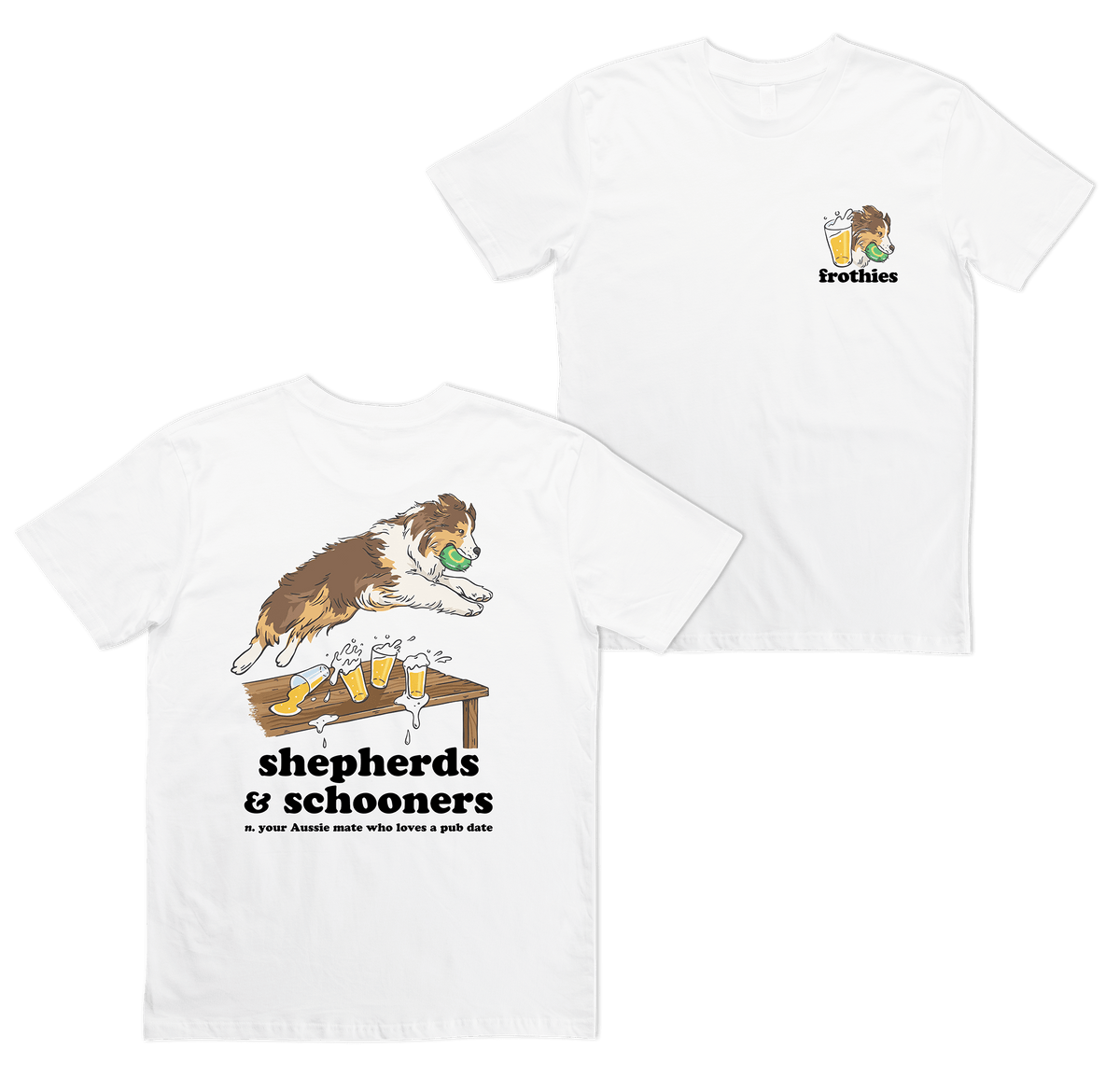 Shepherds & Schooners Tee White T-Shirt Frothies