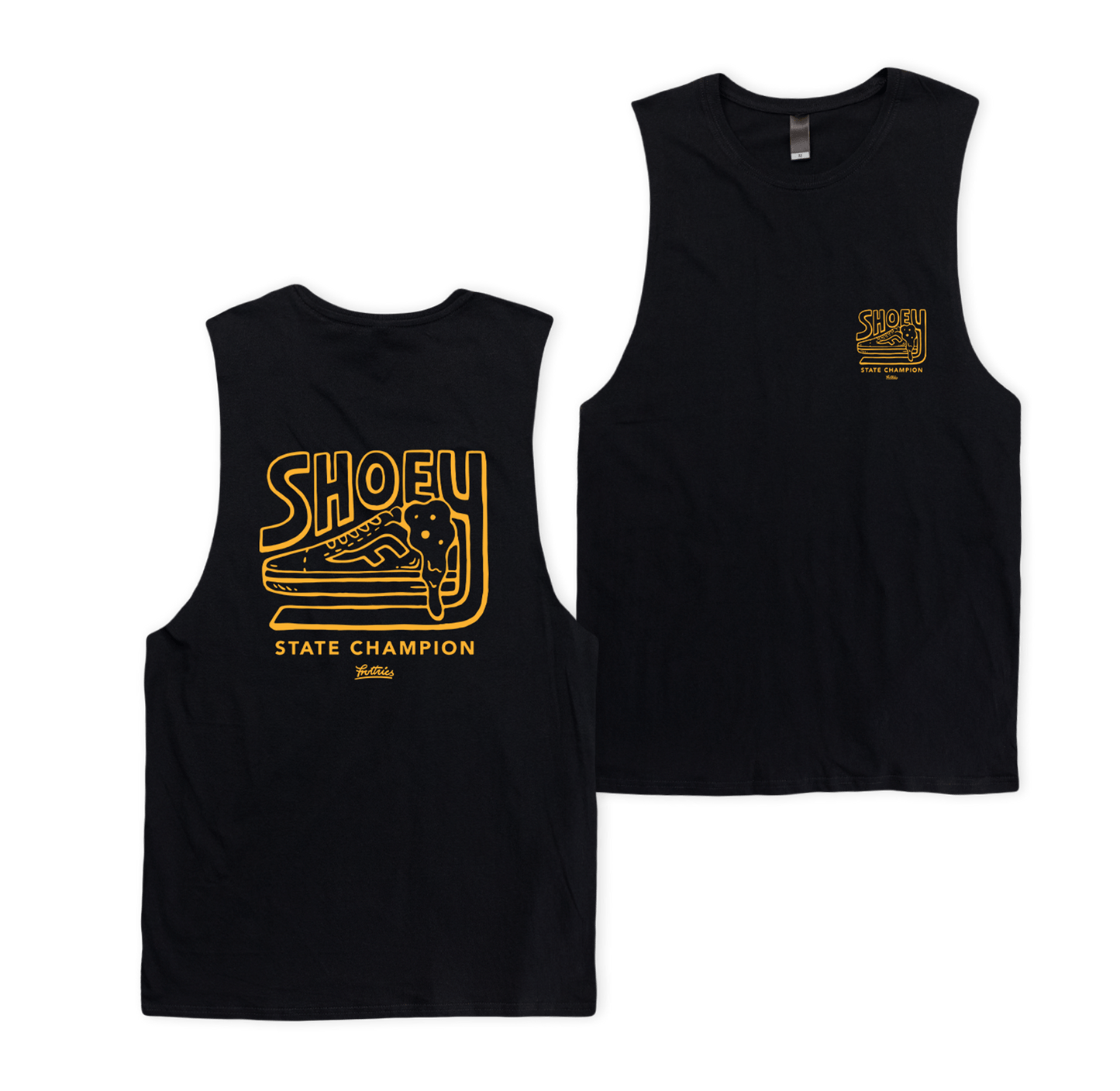 Shoey State Champion Muscle Tee Black Muscle Tanks Frothies