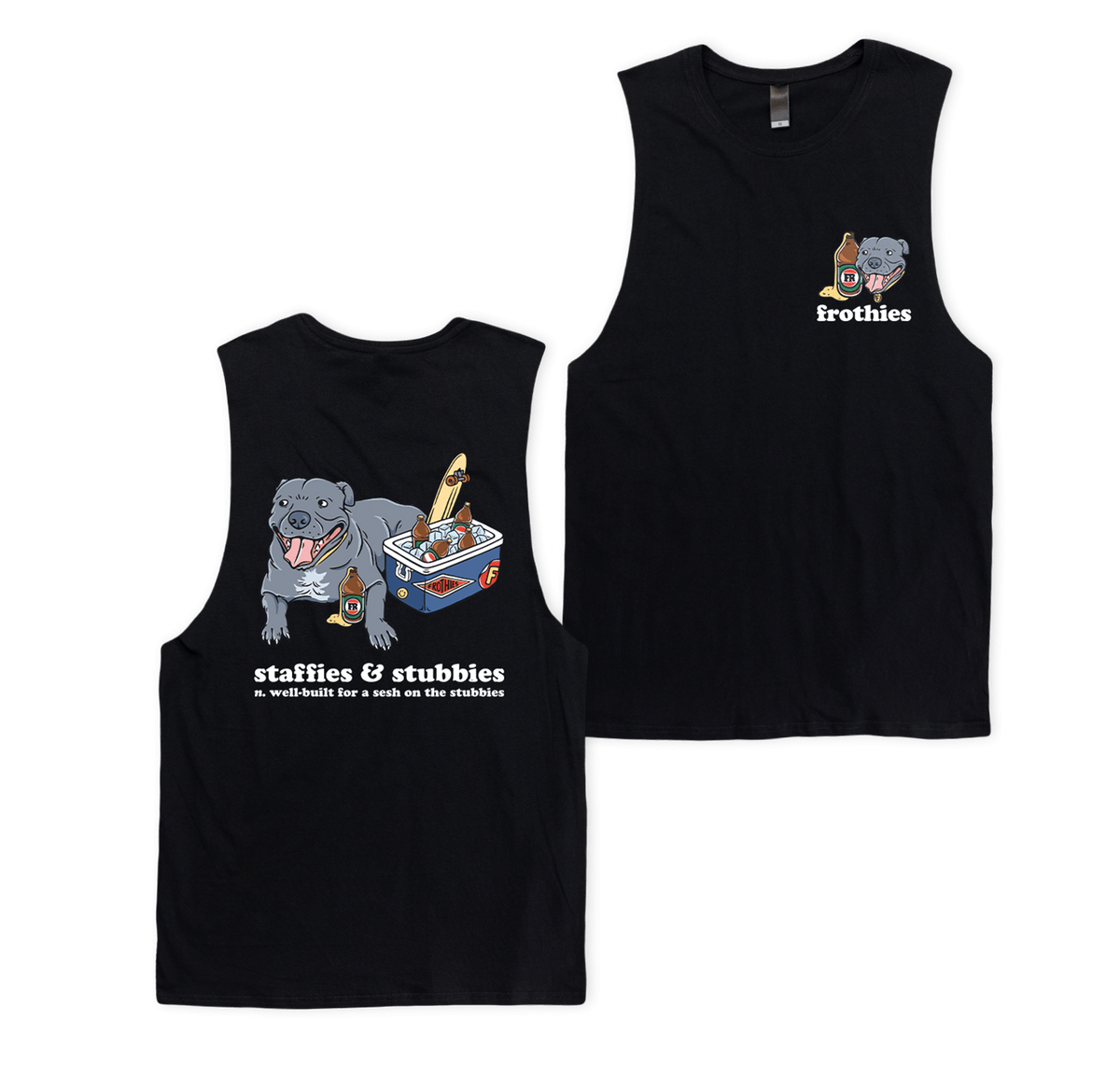 Staffies & Stubbies Muscle Tee Muscle Tanks Frothies