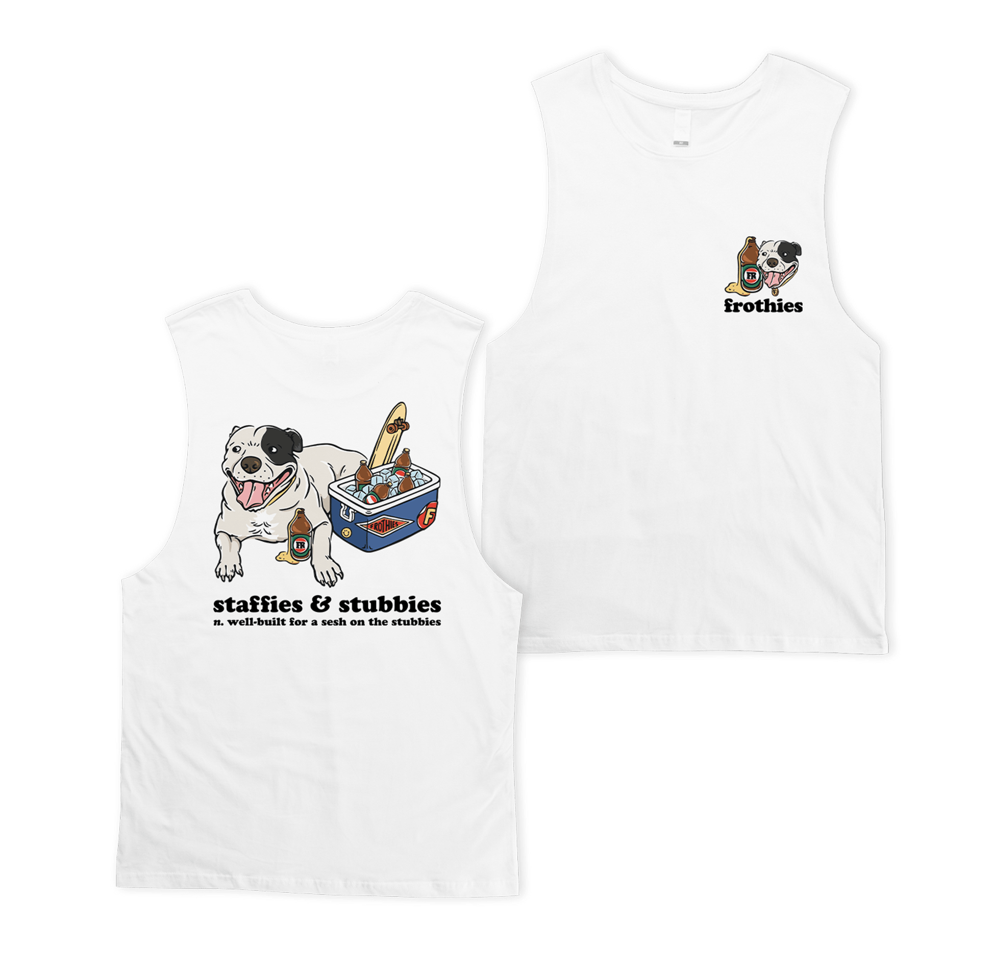 Staffies & Stubbies Muscle Tee Muscle Tanks Frothies