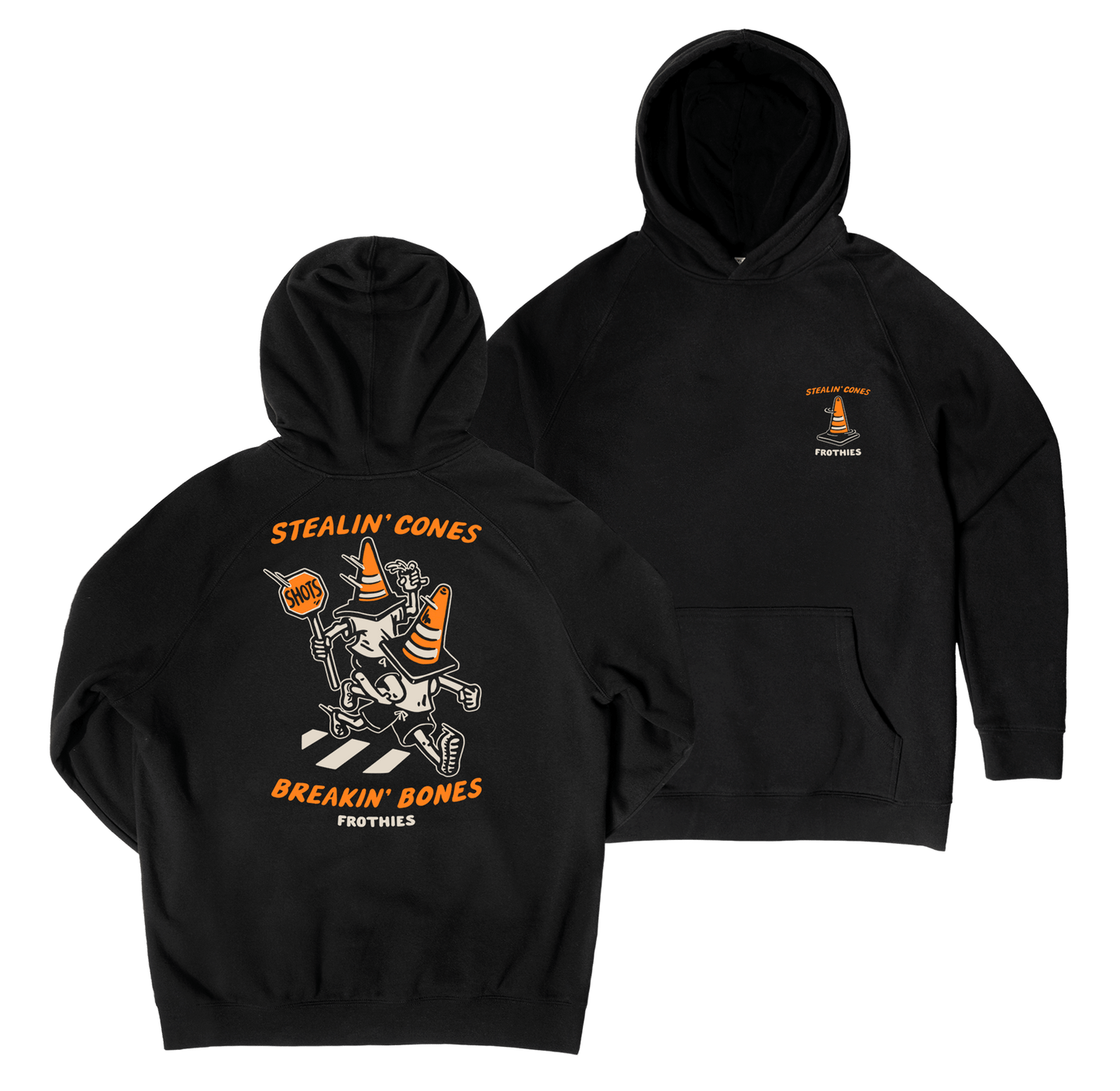 Stealin' Cones Hoodie Black Hoodie Frothies