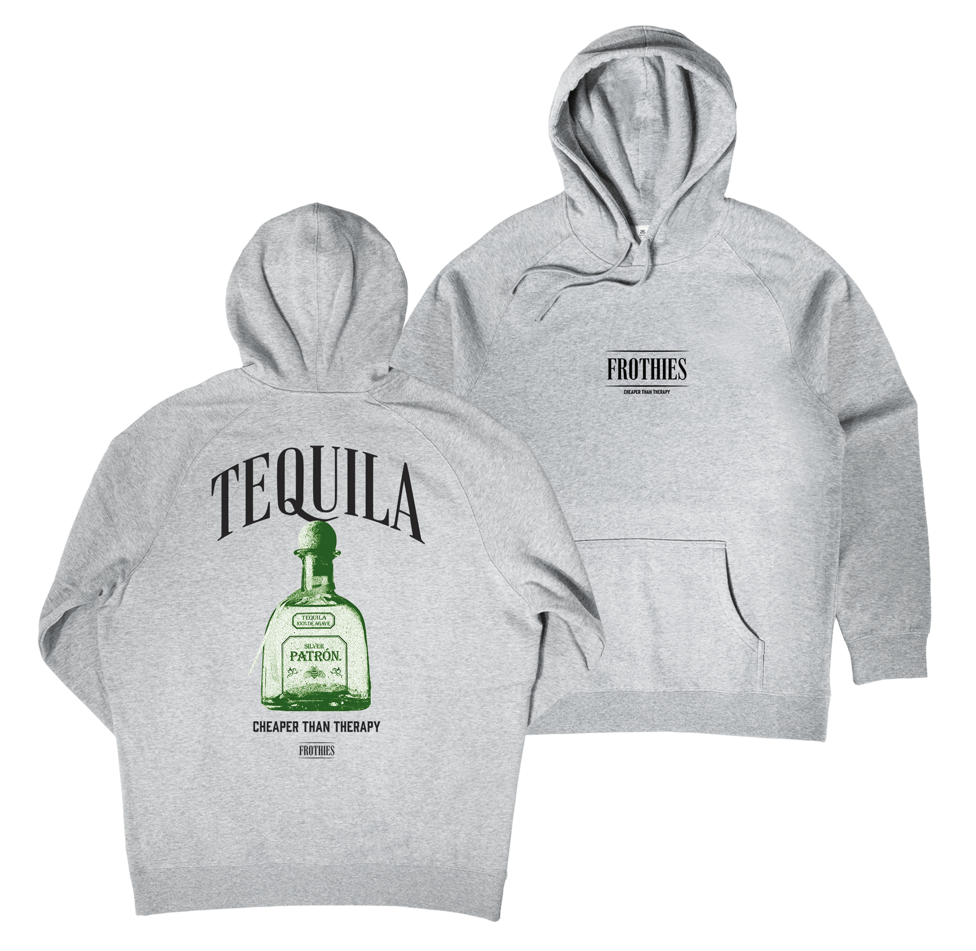 Tequila Hoodie Grey Hoodie Frothies