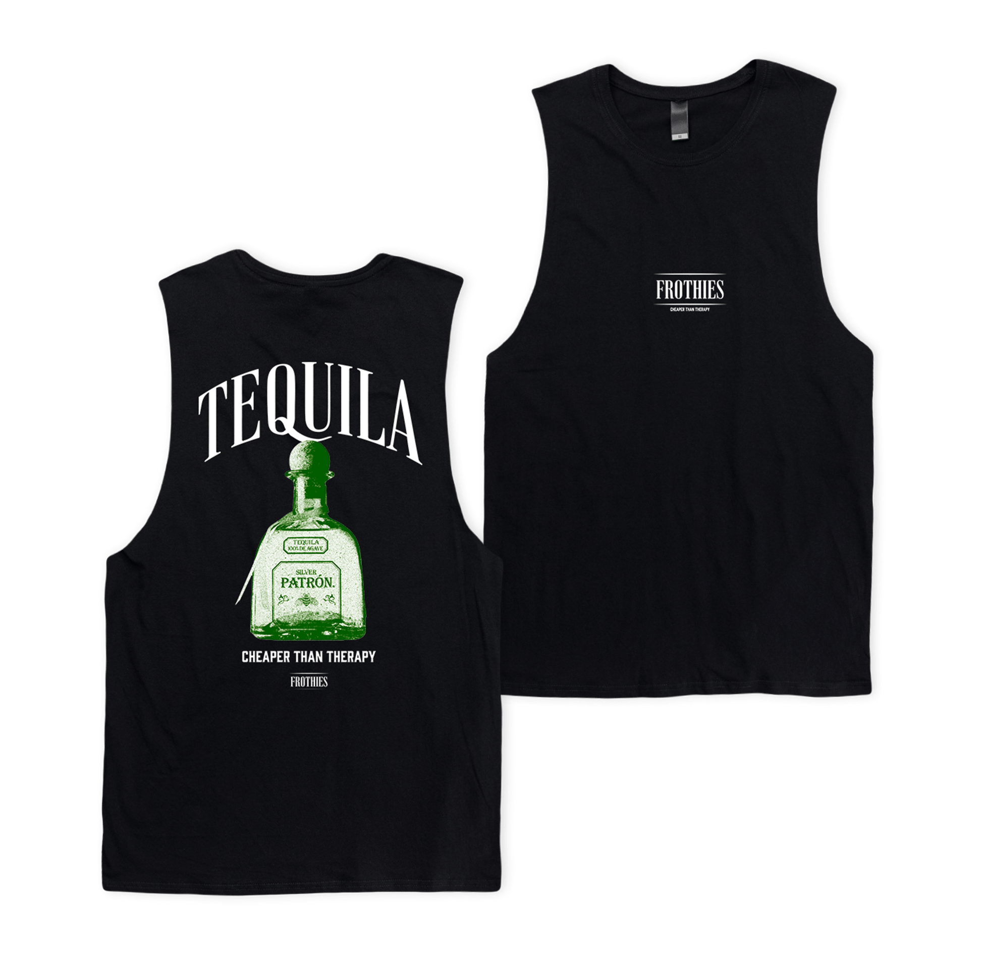 Tequila Muscle Tee Black Muscle Tanks Frothies