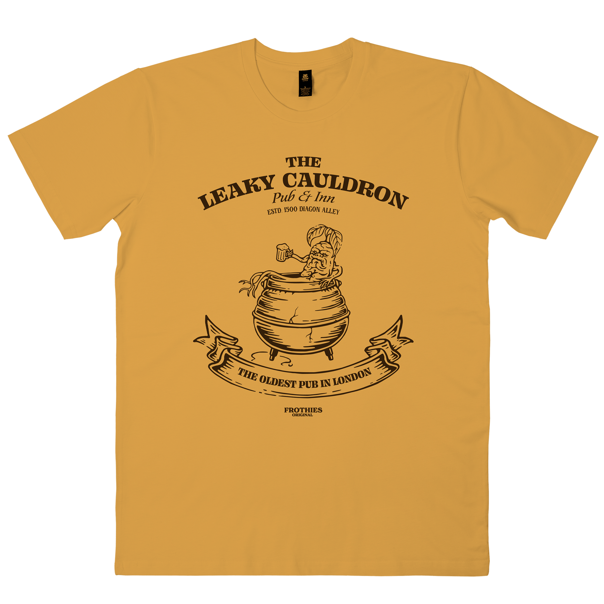 The Leaky Cauldron Tee Mustard T-Shirt Frothies