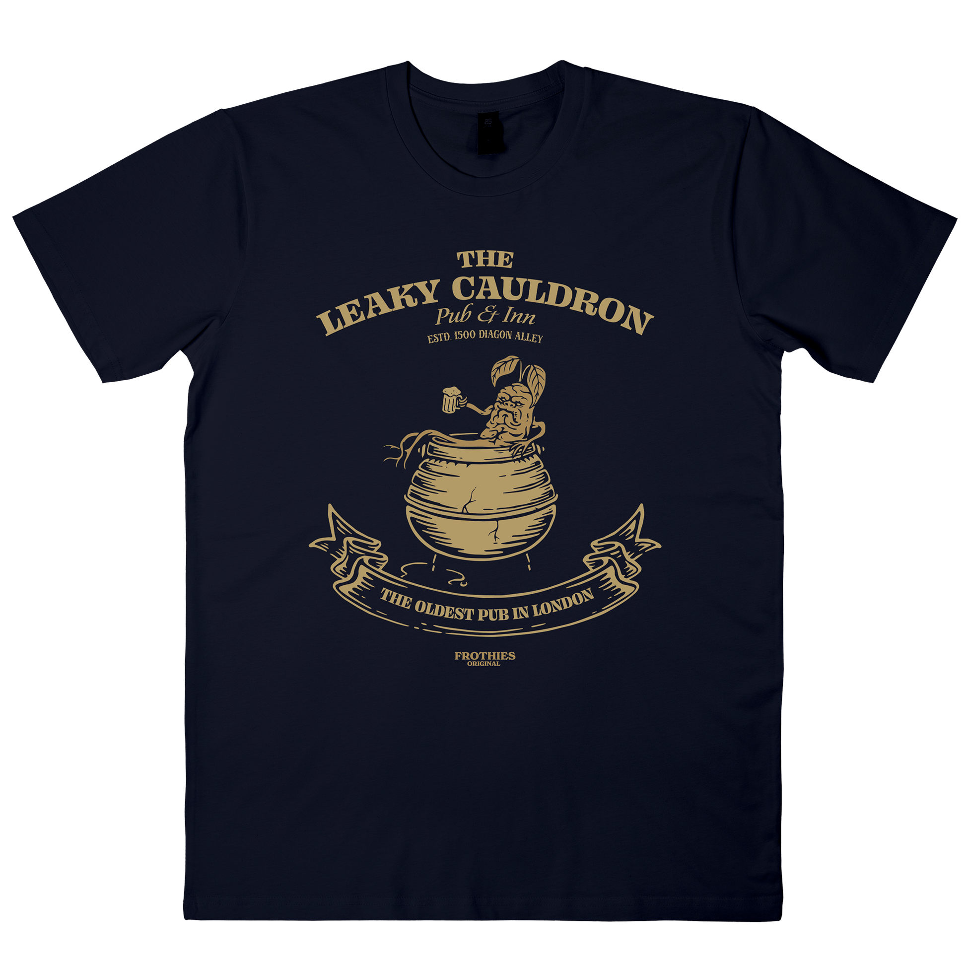 The Leaky Cauldron Tee Navy T-Shirt Frothies