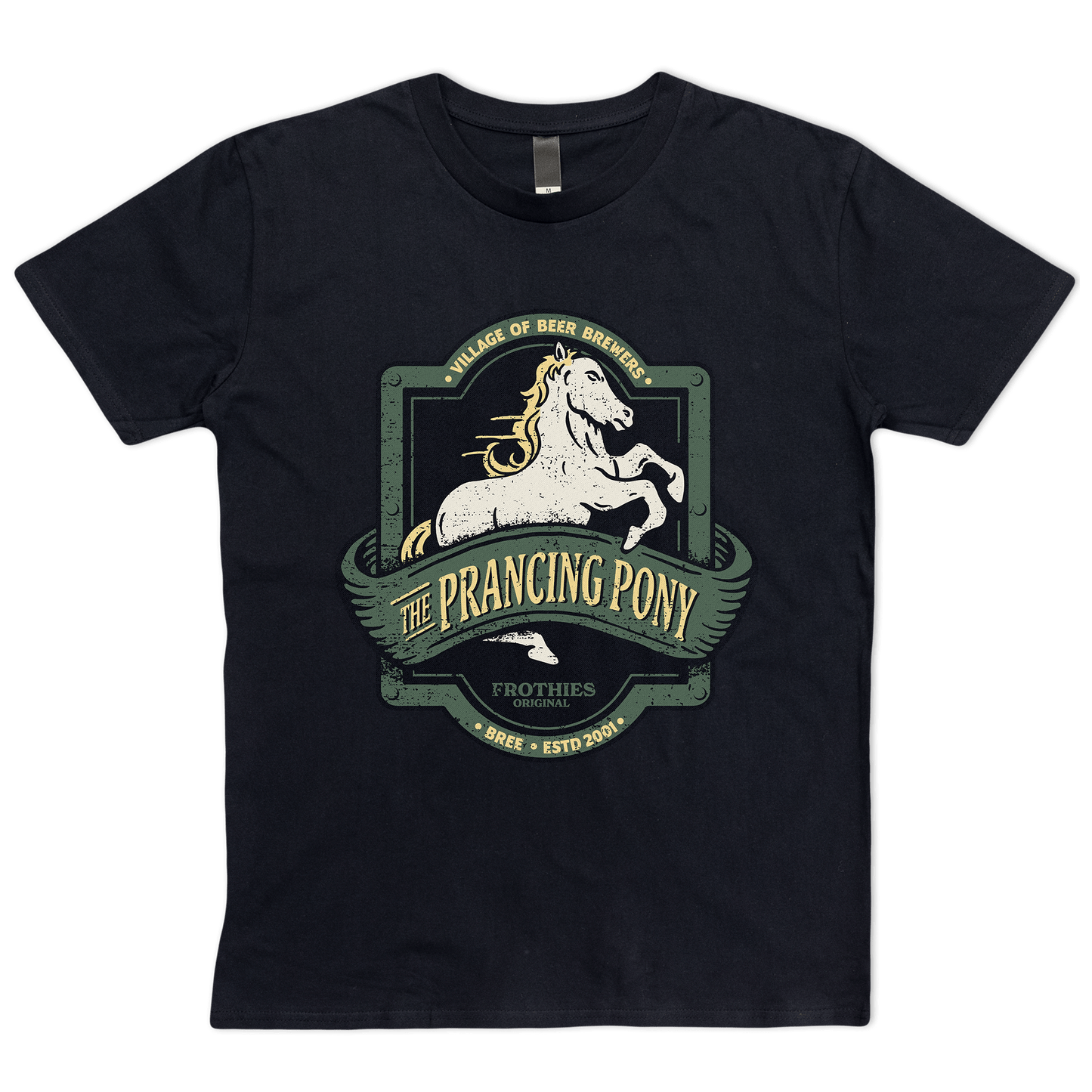 The Prancing Pony Tee Black T-Shirt Frothies