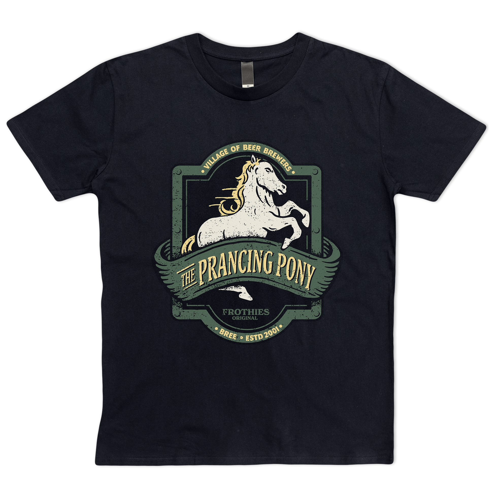 The Prancing Pony Tee Black T-Shirt Frothies