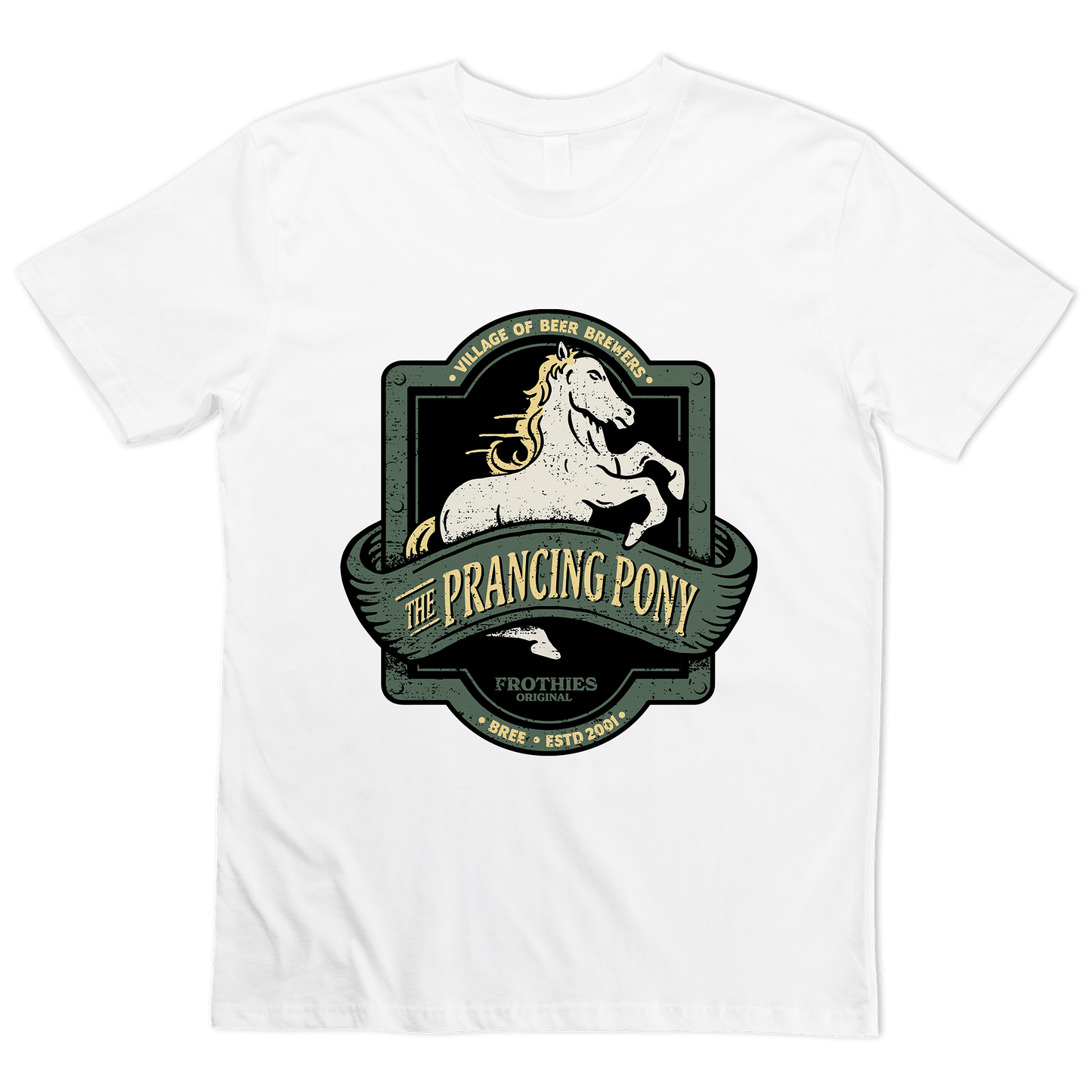 The Prancing Pony Tee White T-Shirt Frothies