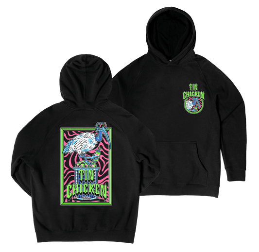 Tin Chicken Hoodie Black Hoodie Frothies