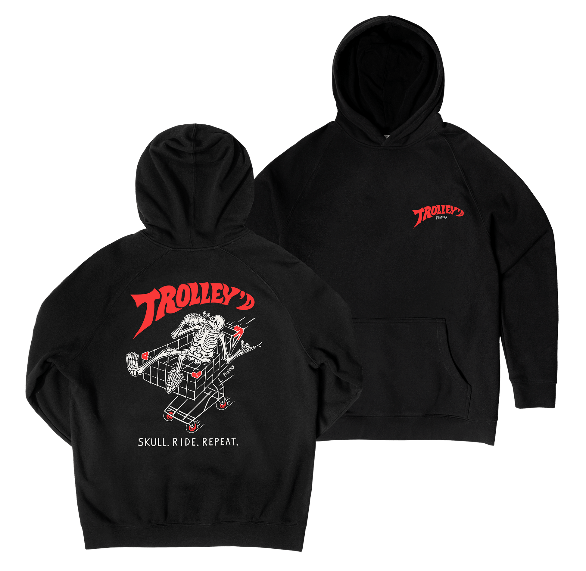 Trolley'd Hoodie Black Hoodie Frothies
