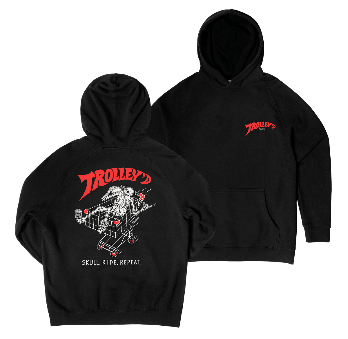 Trolley'd Hoodie Black Hoodie Frothies