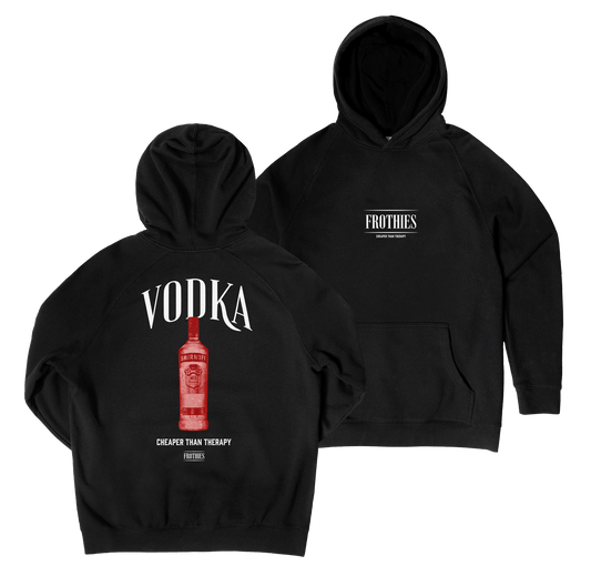 Vodka Hoodie Black Hoodie Frothies