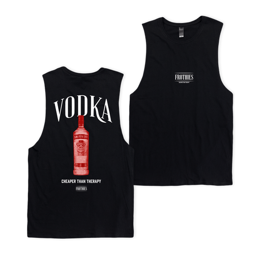 Vodka Muscle Tee Black Muscle Tanks Frothies