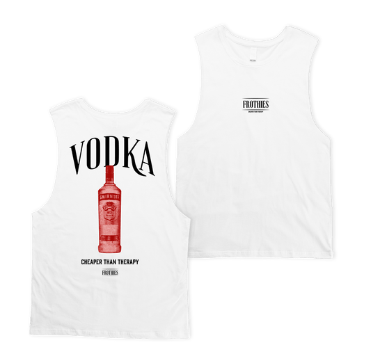 Vodka Muscle Tee White Muscle Tanks Frothies