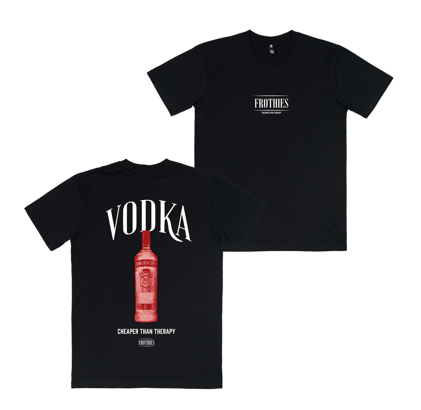 Vodka Tee Black T-Shirt Frothies