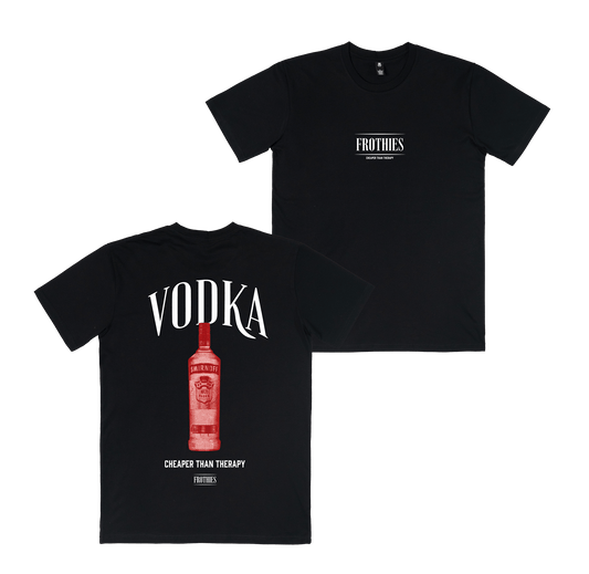 Vodka Tee Black T-Shirt Frothies