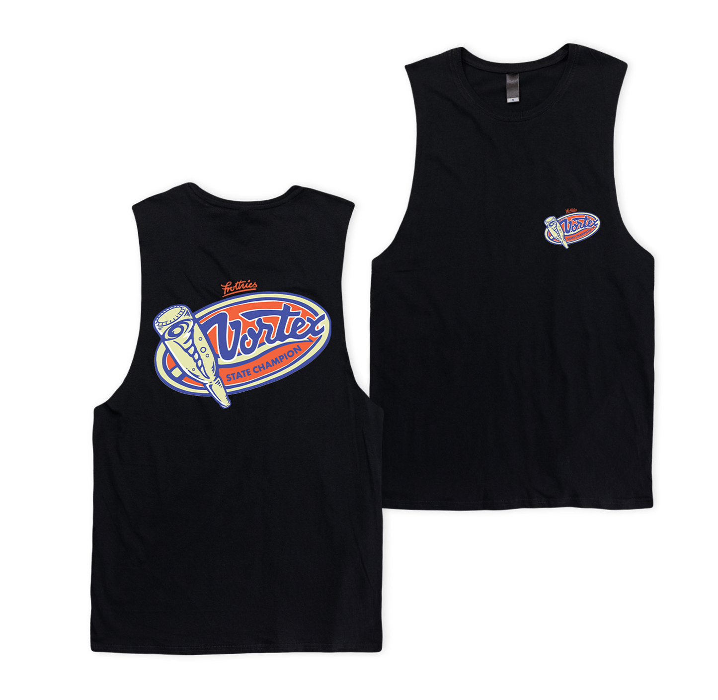 Vortex State Champion Muscle Tee Black Muscle Tanks Frothies