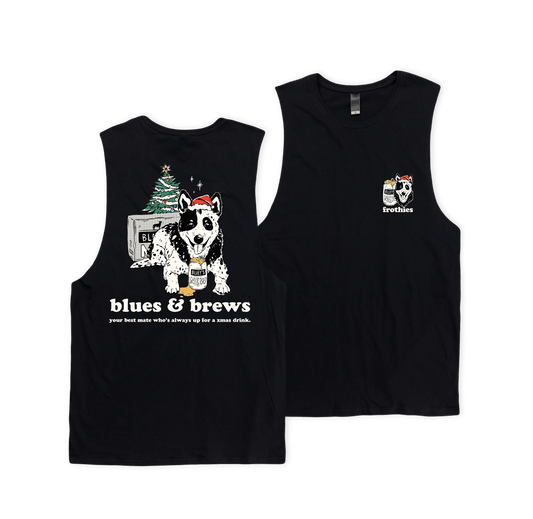 Xmas Blues & Brews Muscle Tee Muscle Tanks Frothies