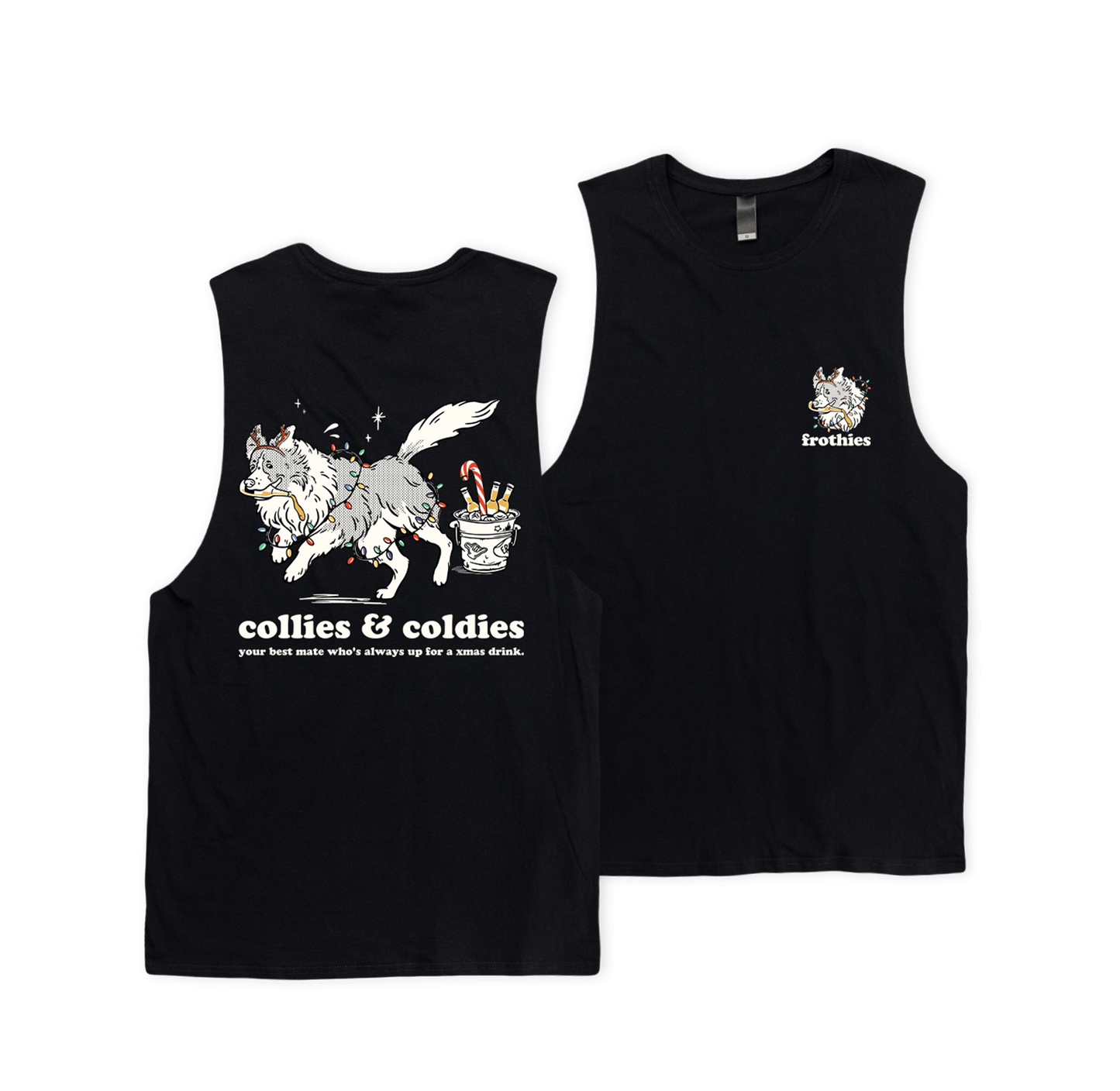 Xmas Collies & Coldies Muscle Tee Muscle Tanks Frothies