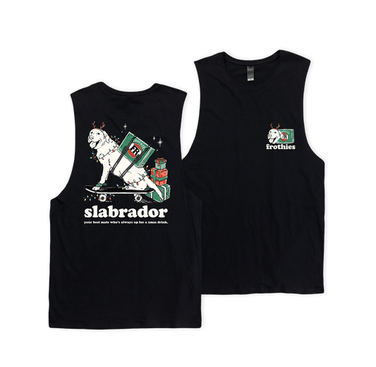 Xmas Slabrador Muscle Tee Muscle Tanks Frothies