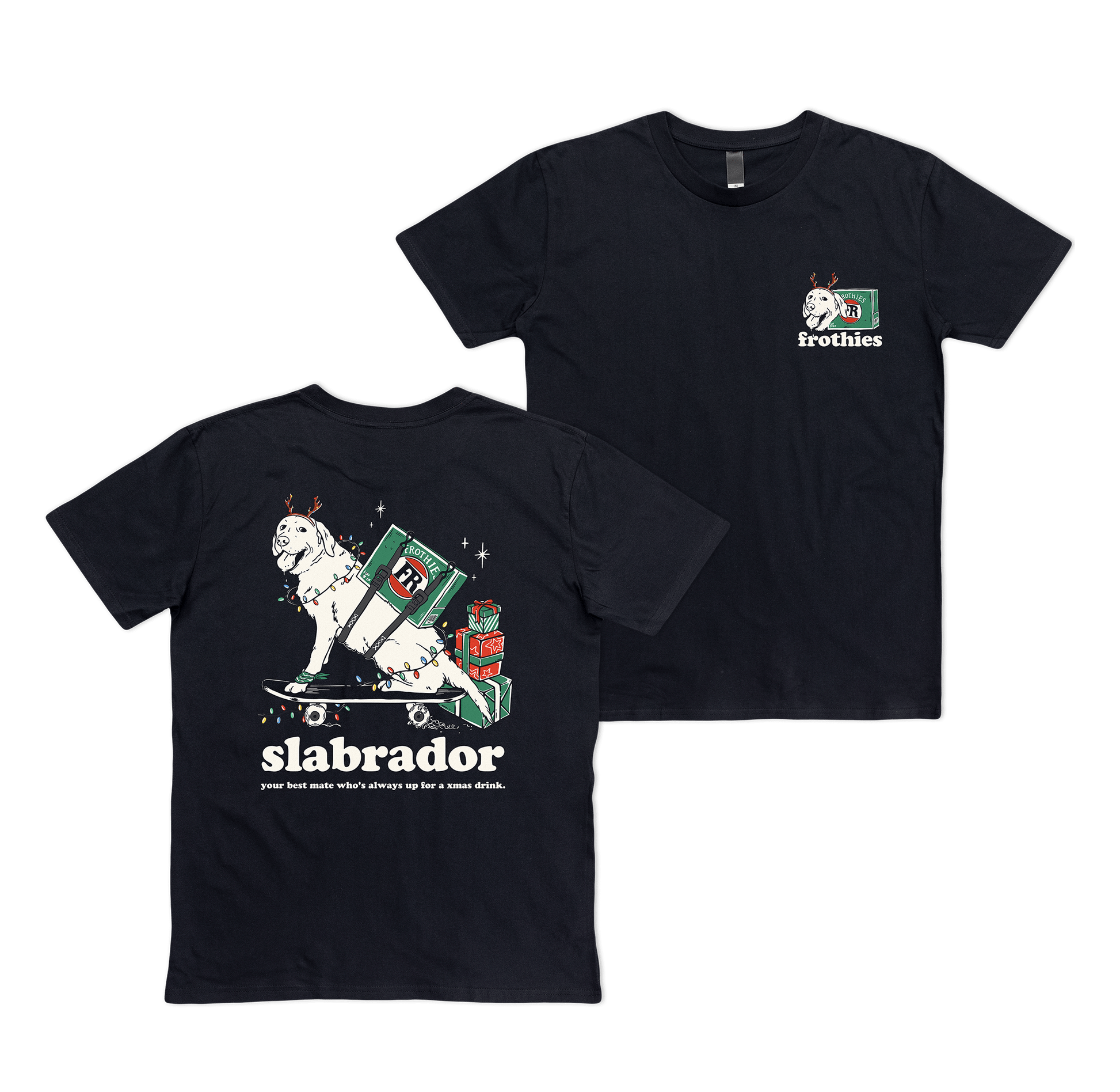 Xmas Slabrador Tee T-Shirt Frothies