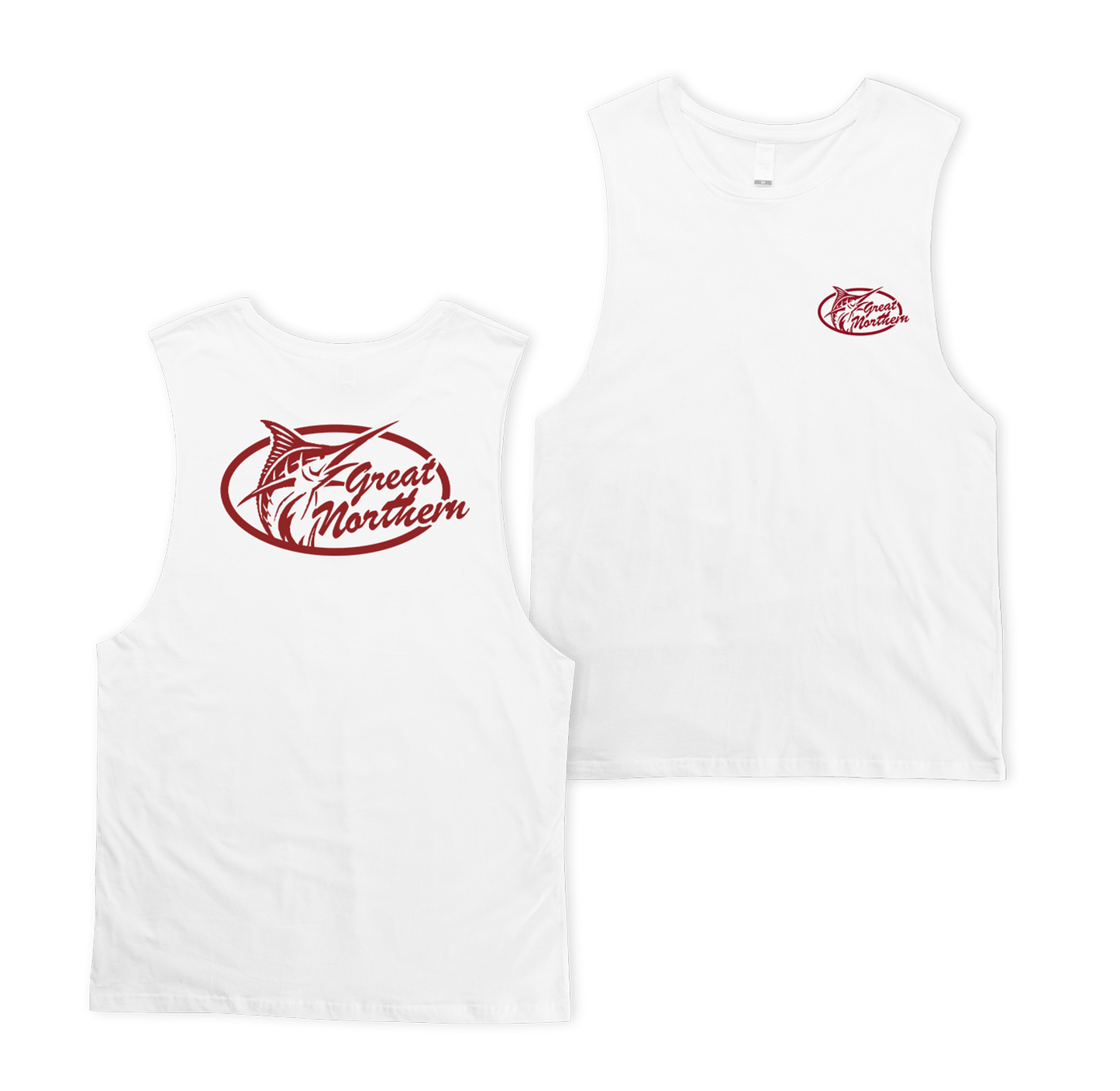 GN Pro Casual Muscle Tee White Muscle Tanks Great Northern