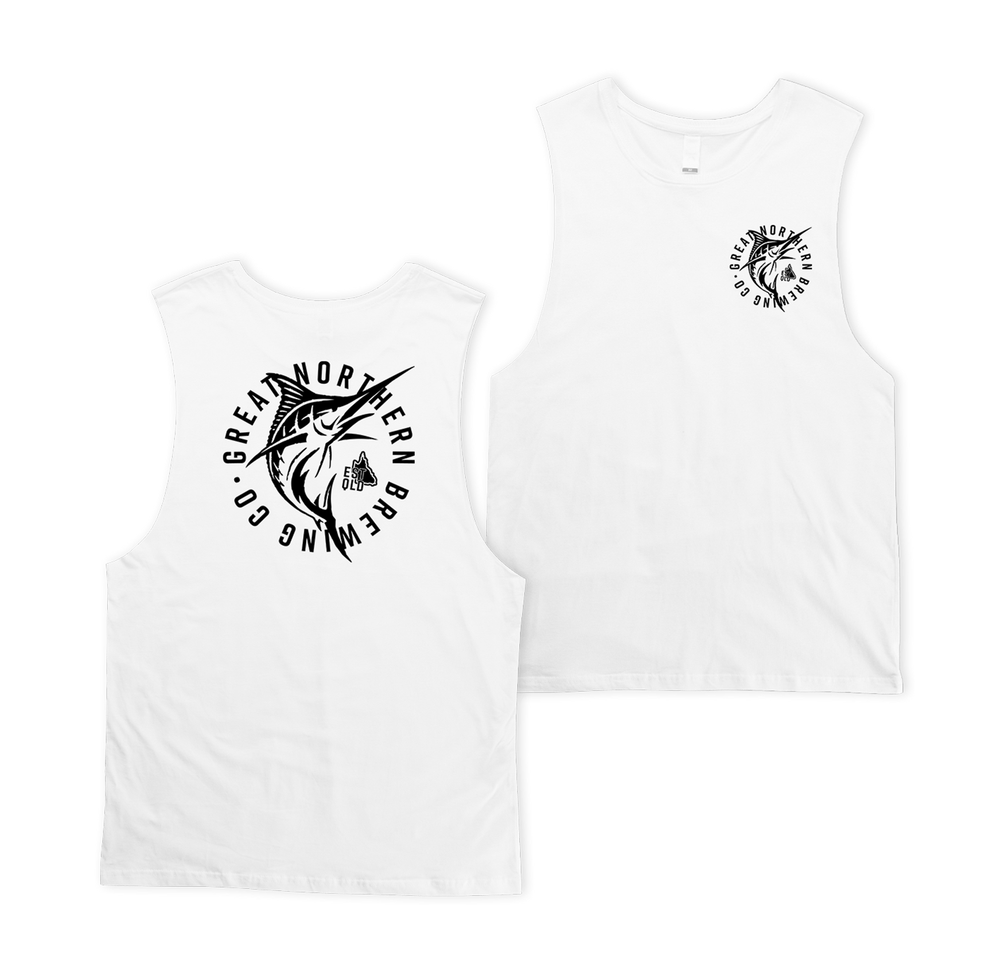 GN Stamp Muscle Tee Muscle Tanks Great Northern