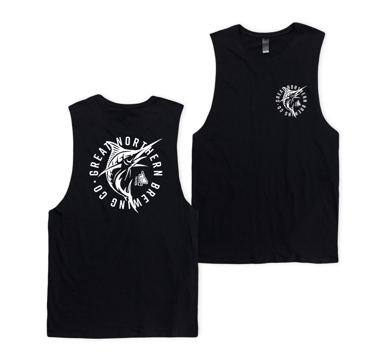 GN Stamp Muscle Tee Muscle Tanks Great Northern