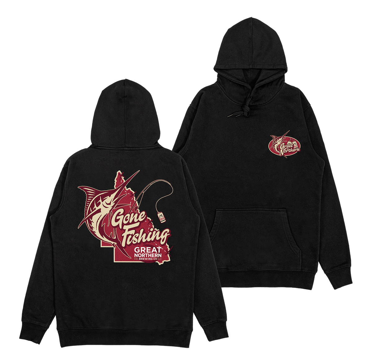 Gone Fishing Hoodie Hoodie Great Northern