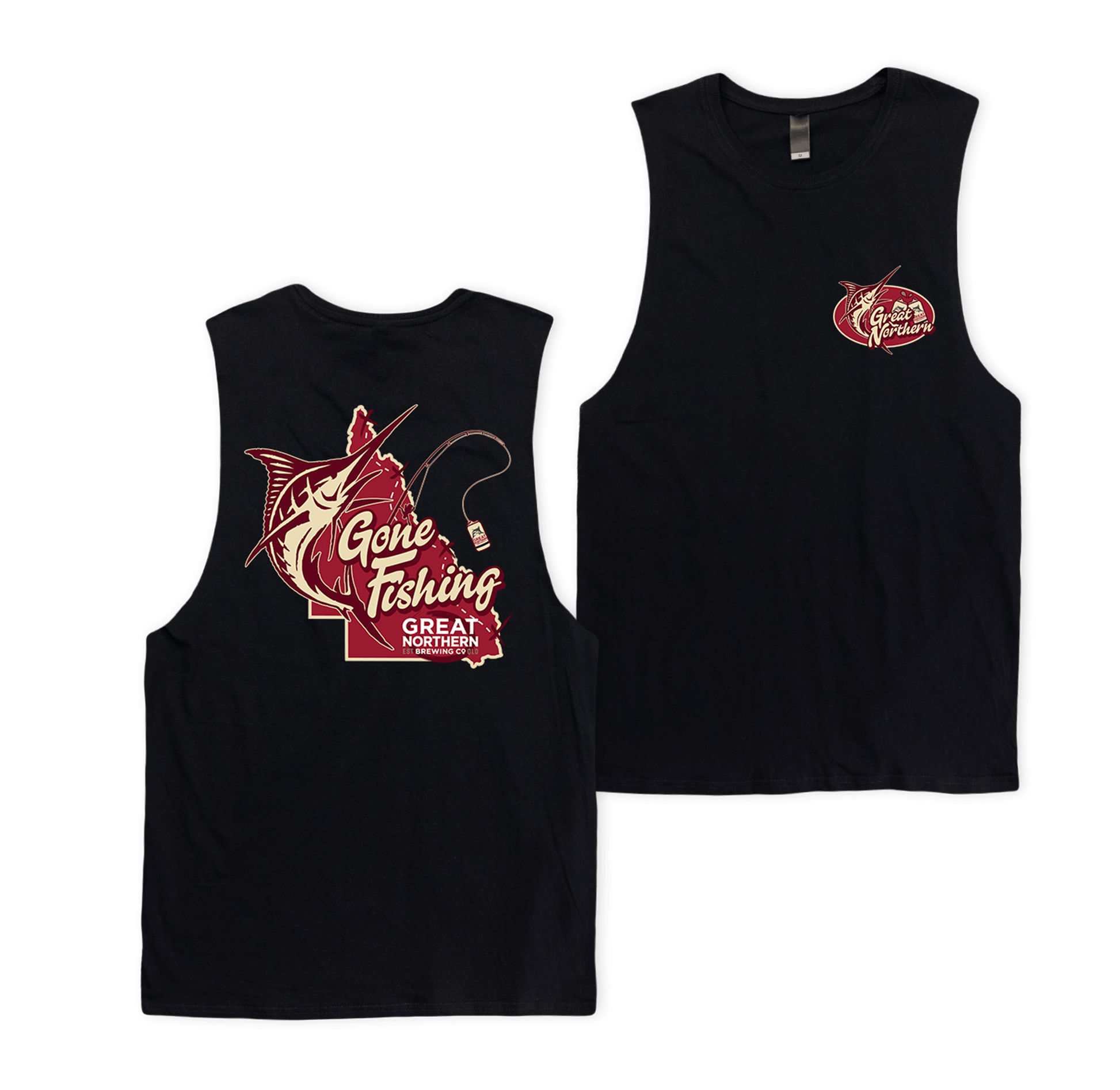 Gone Fishing Muscle Tee Muscle Tanks Great Northern
