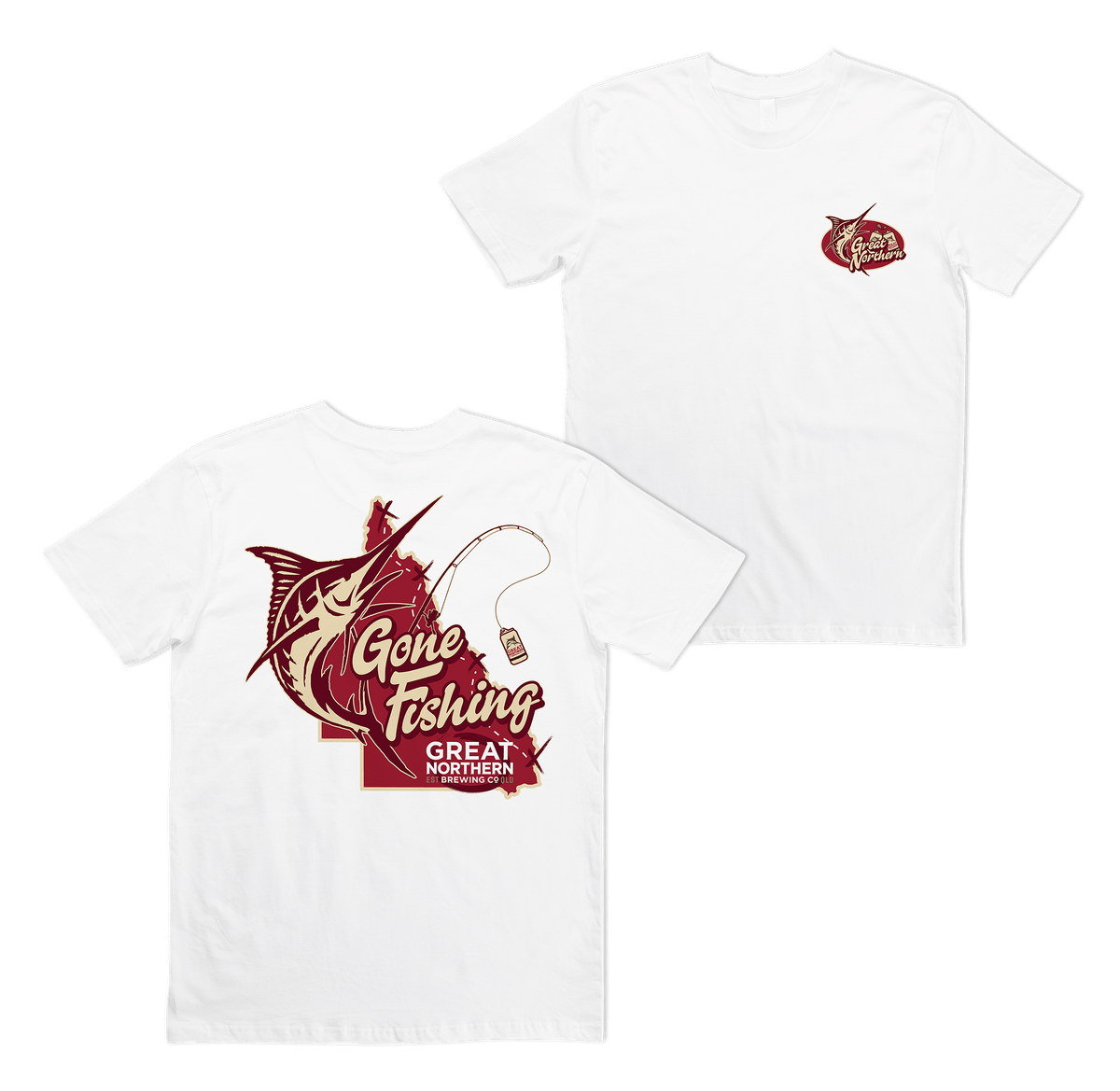 Gone Fishing Tee T-Shirt Great Northern