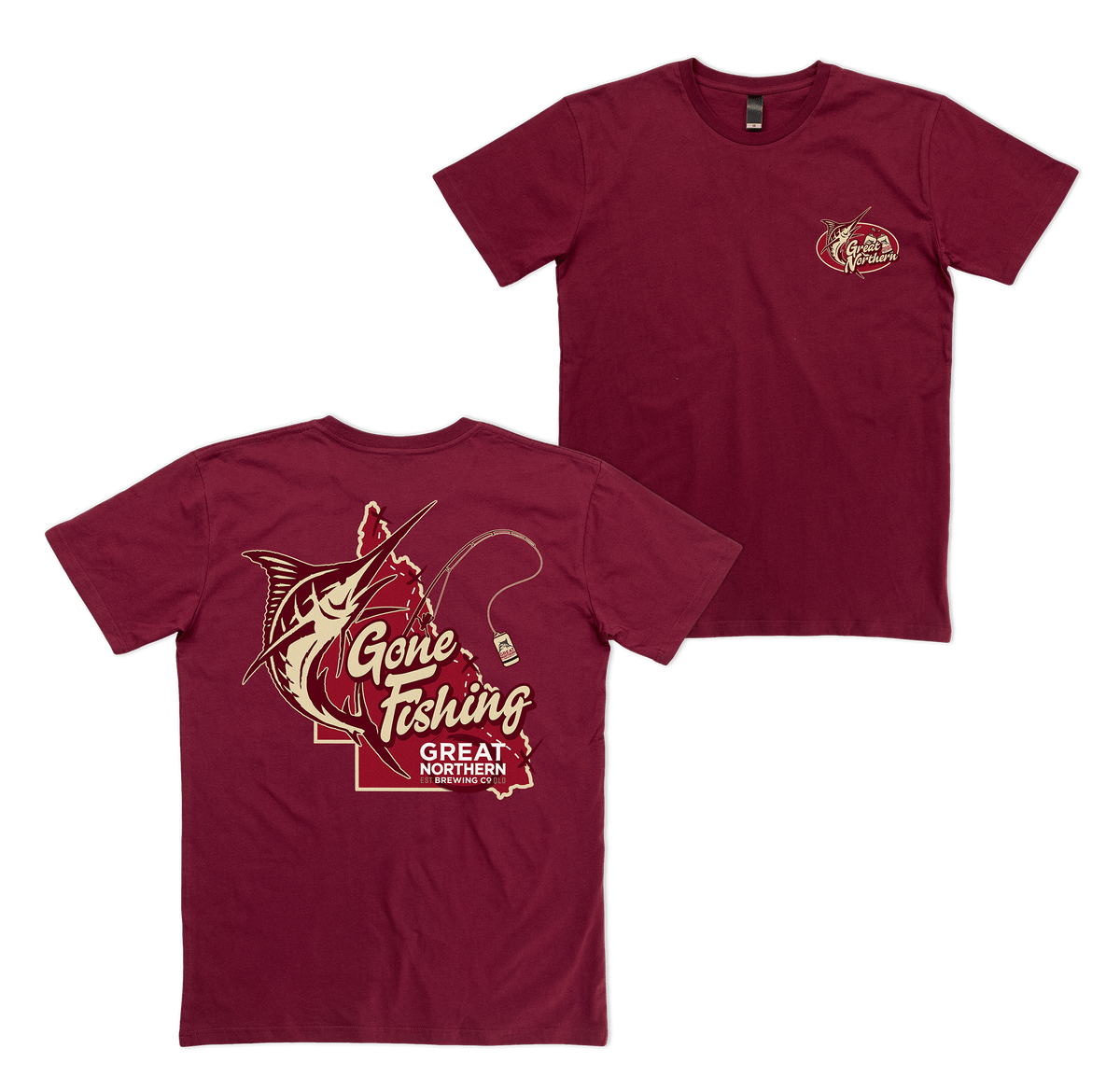 Gone Fishing Tee T-Shirt Great Northern