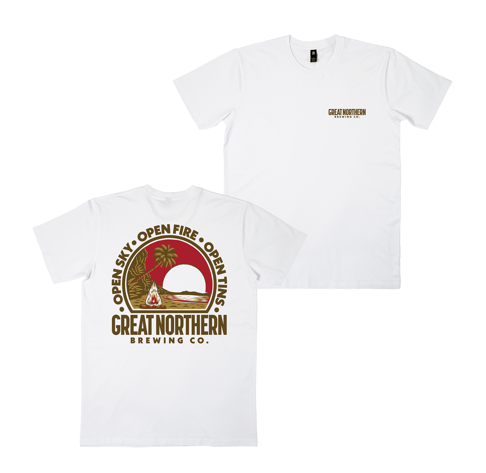 Open Sky Open Fire Tee White T-Shirt Great Northern
