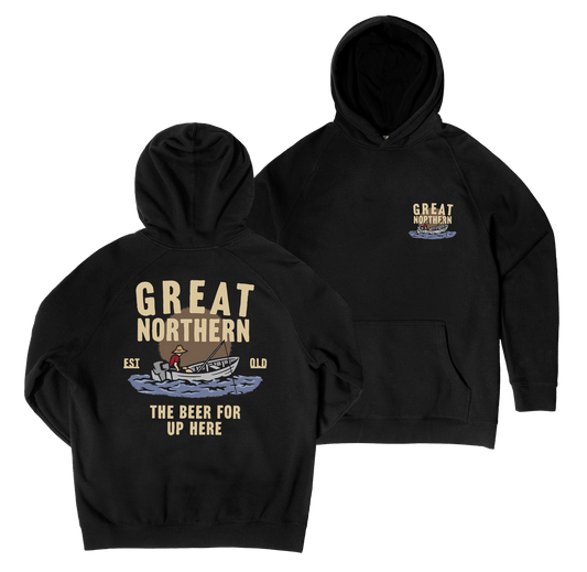 Open Waters Hoodie Black Hoodie Great Northern