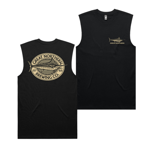 Outrigger Muscle Tee Black Muscle Great Northern