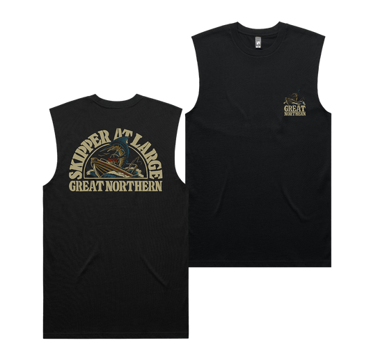 Skipper at Large Muscle Tee Black T-Shirt Great Northern