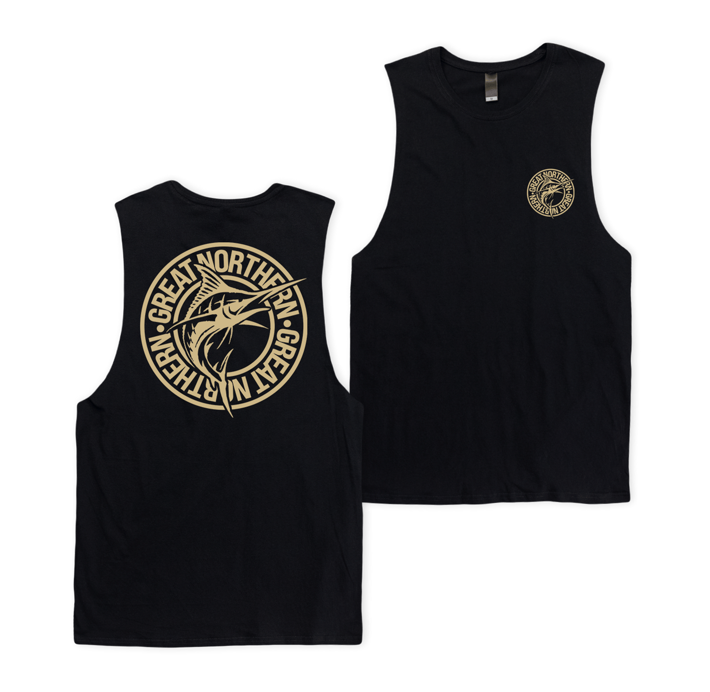 Staple Fish Muscle Tee Black Muscle Tanks Great Northern