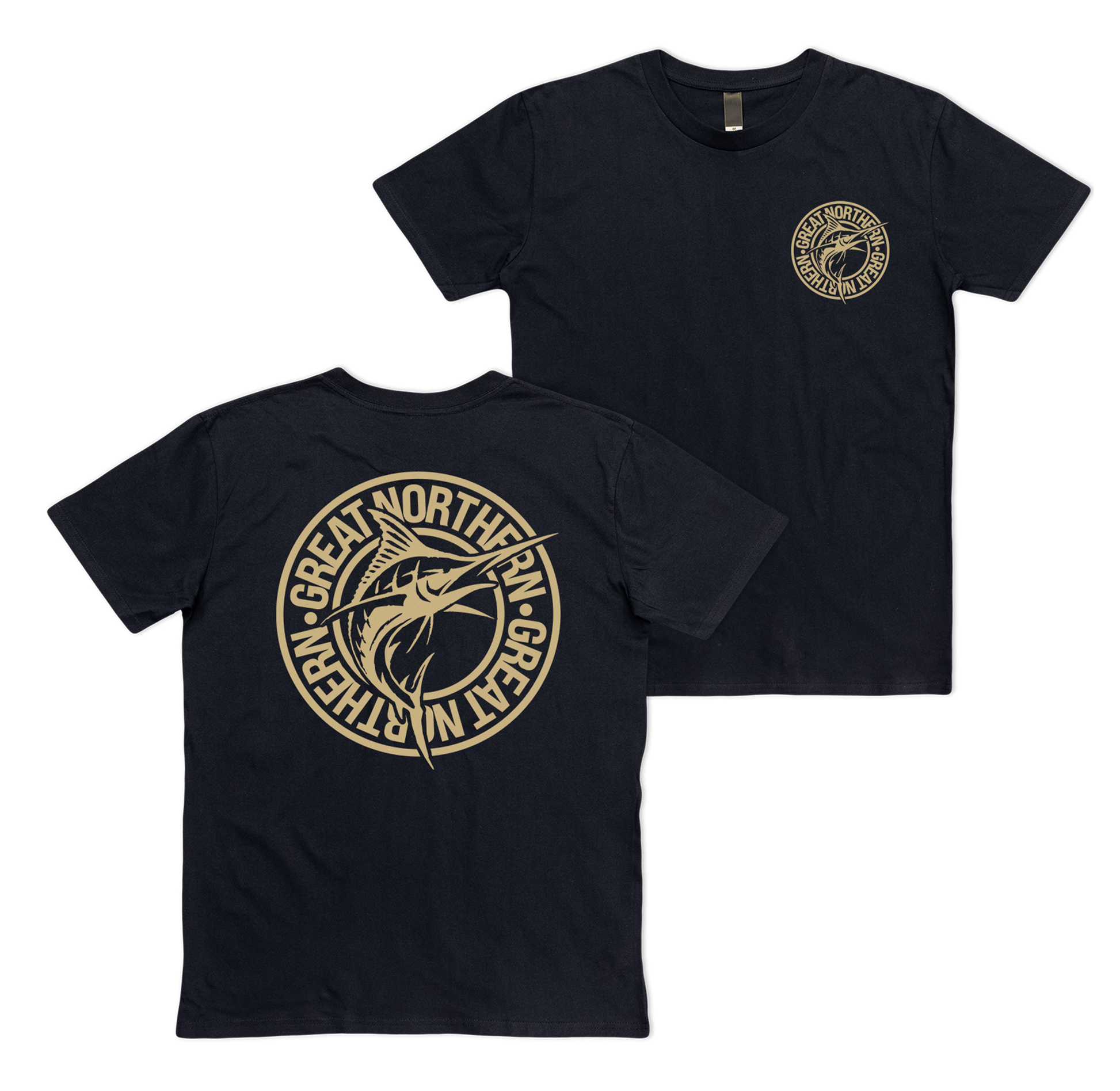 Staple Fish Tee Black T-Shirt Great Northern