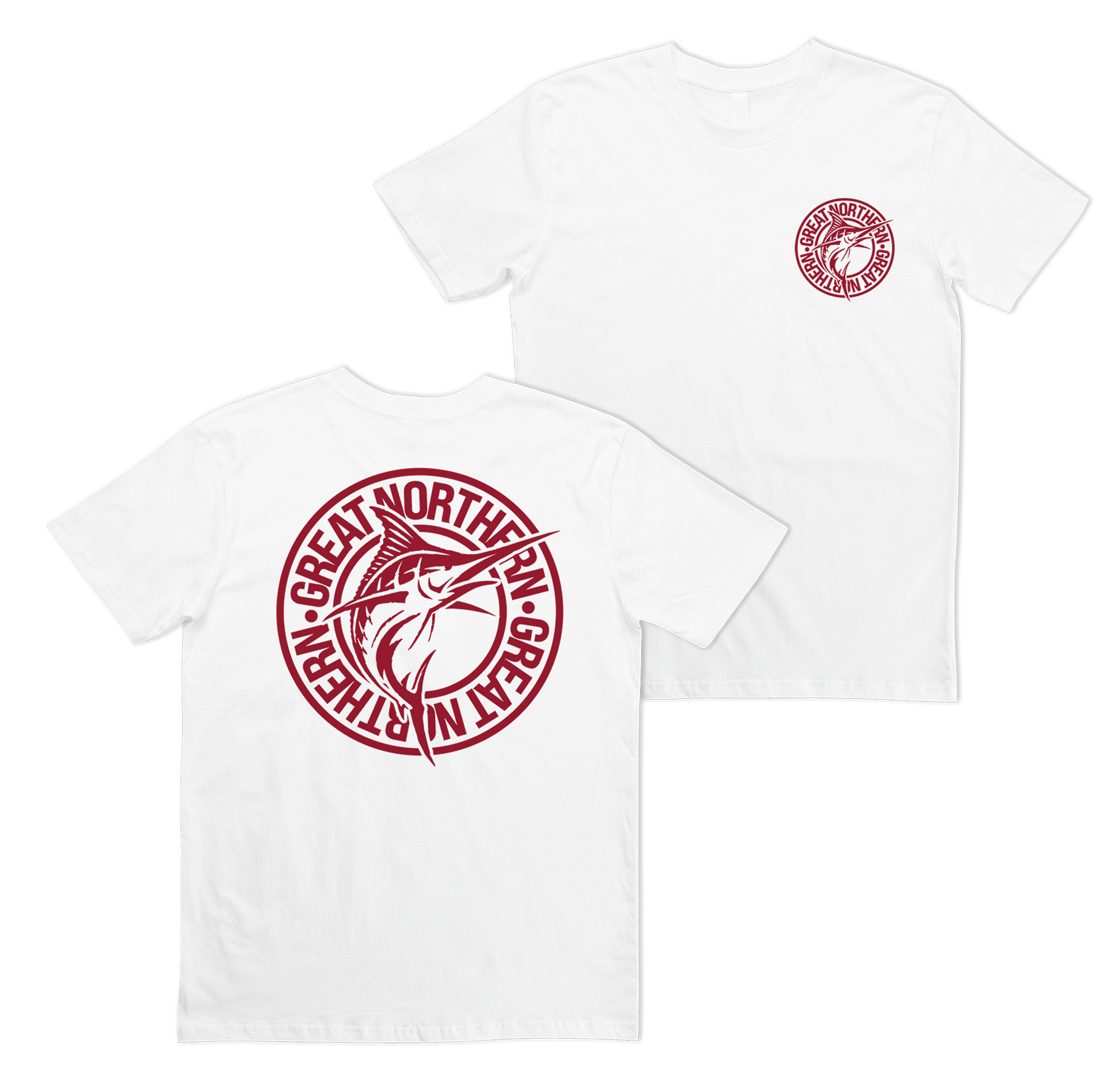 Staple Fish Tee White T-Shirt Great Northern