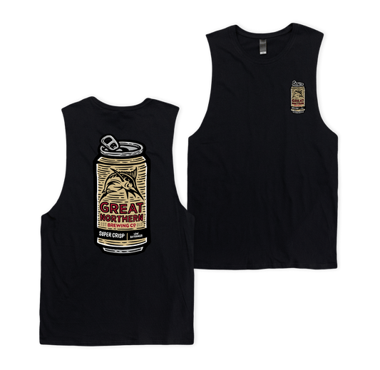 Tinnie Muscle Tee Black Muscle Tanks Great Northern