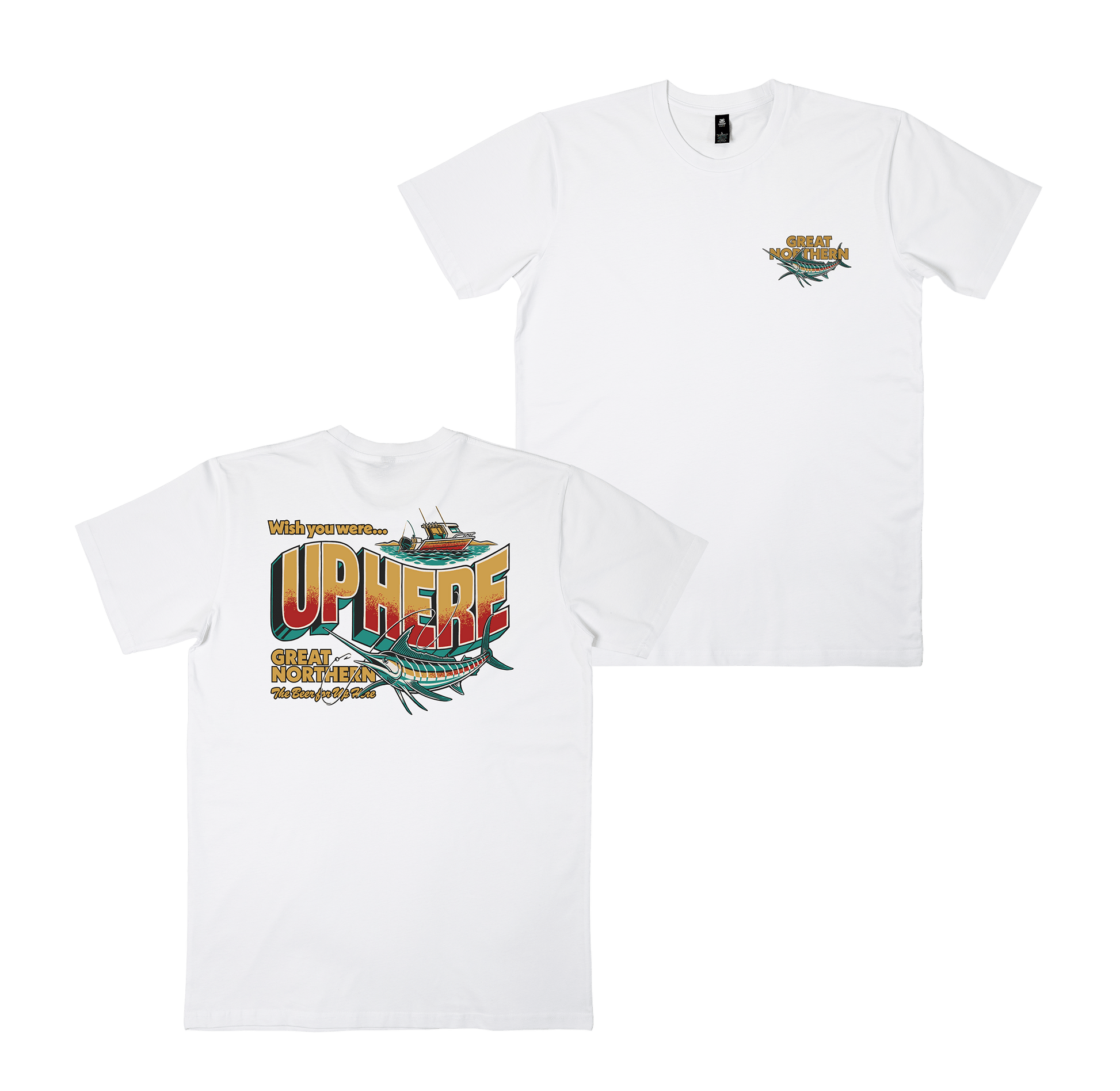 Up Here Tee White T-Shirt Great Northern