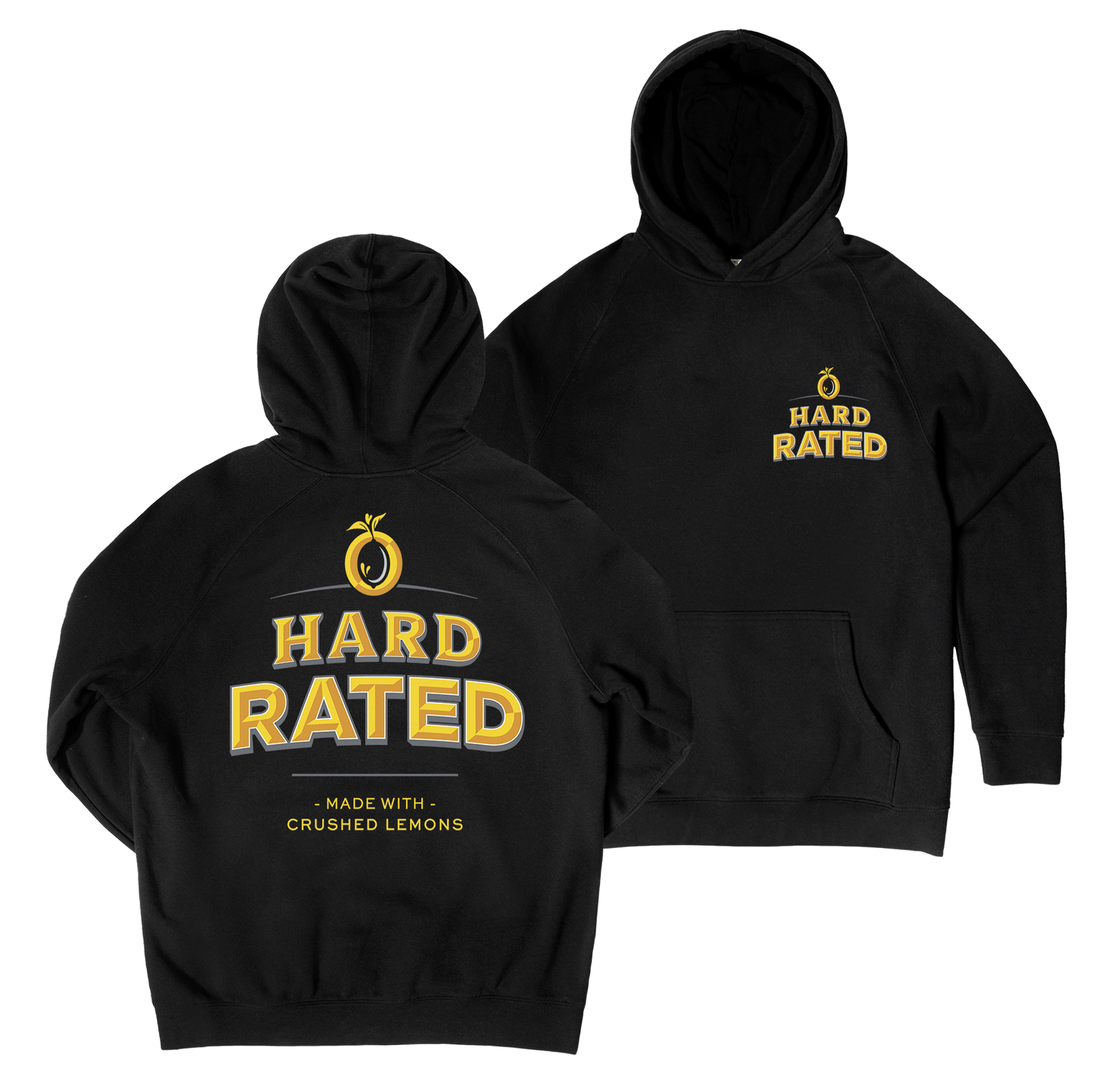 HR Classic Hoodie Black Hoodie Hard Rated