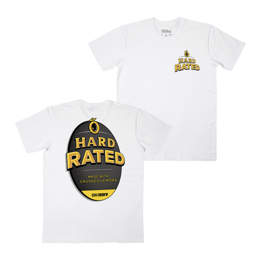 HR Shield Tee White T-Shirt Hard Rated