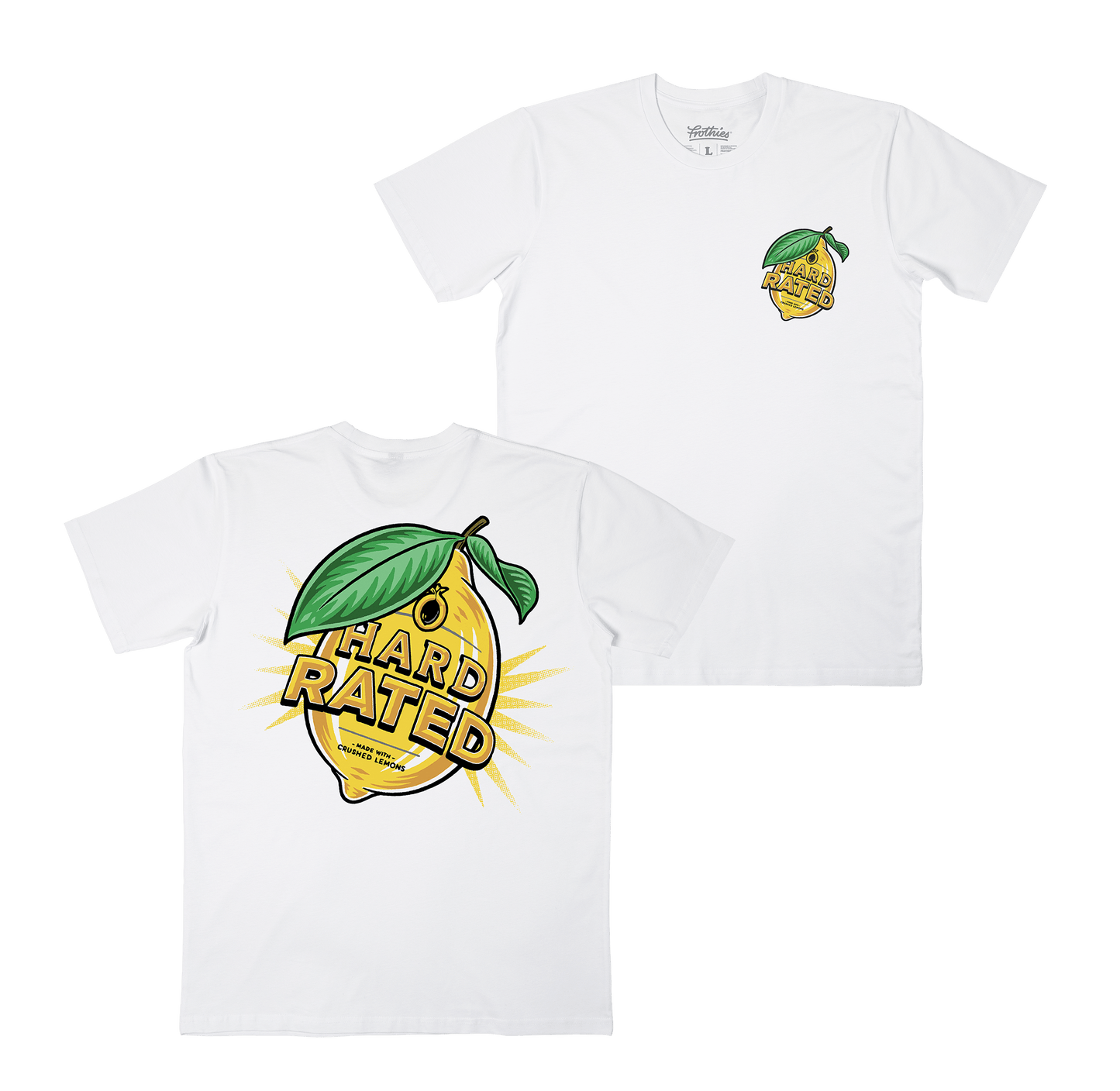 Zesty Lemon Tee White T-Shirt Hard Rated