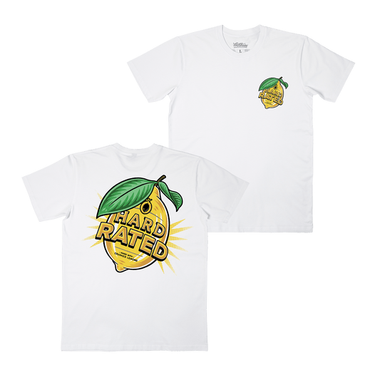 Zesty Lemon Tee White T-Shirt Hard Rated