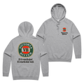 Worth Doin Hoodie — Grey Marle front & back