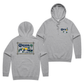 Corona Island Hoodie — Grey Marle front & back